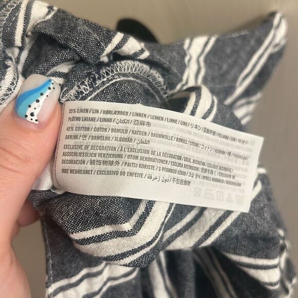 ✨Abercrombie Striped Linen Button Front Sz Large Tank✨ - Picture 7 of 7